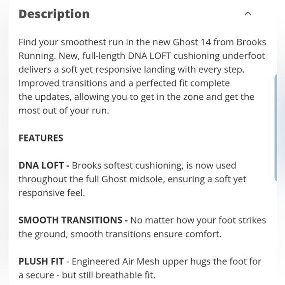 Brooks Ghost 14 Running Shoe - Picture 5 of 5